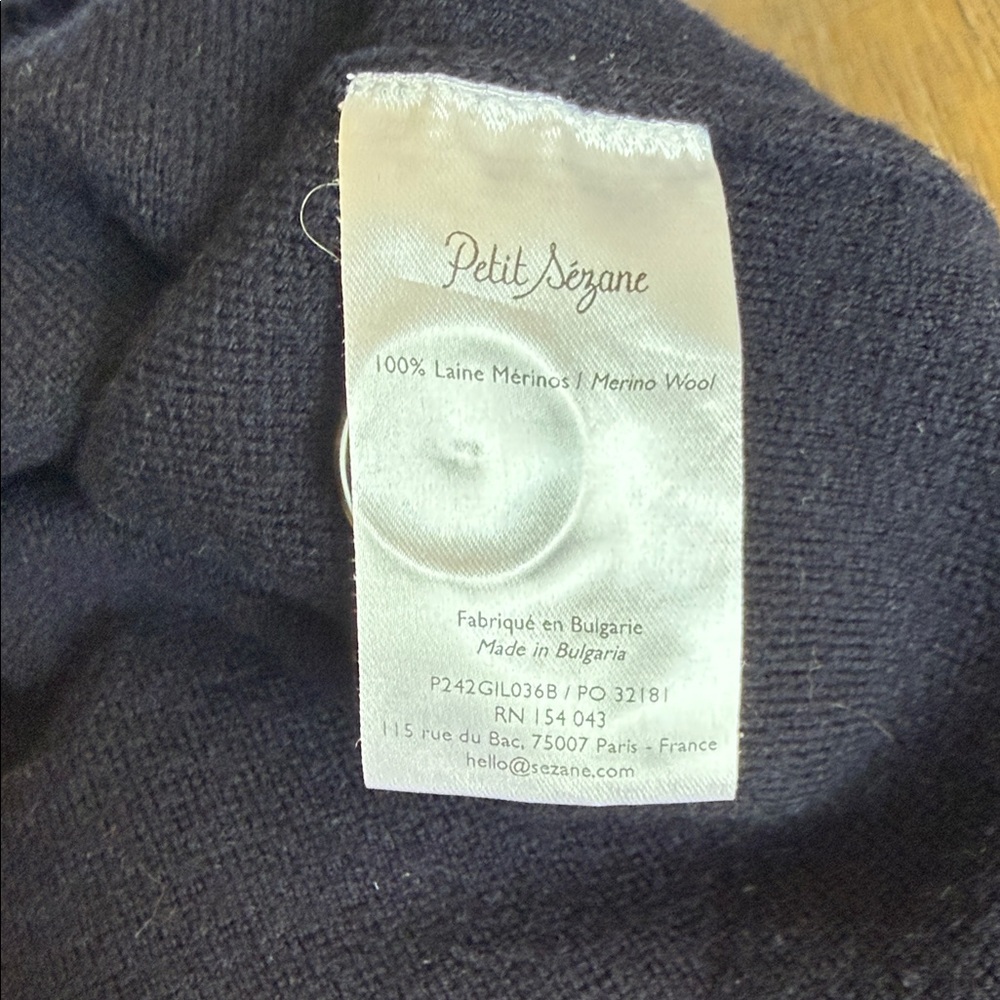 Kids Navy Blue Button-Front Jacket - Picture 3 of 3